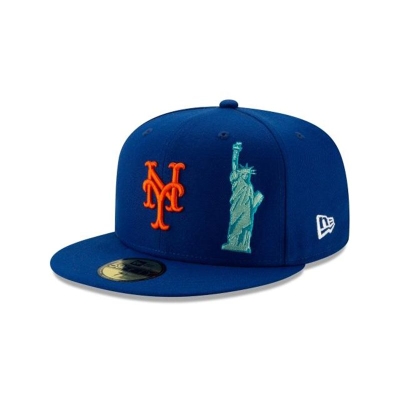 New York Mets Gorra | New Era MLB Team Describe 59fifty Fitted Cap Mexico - Azules